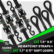 Load image into Gallery viewer, Rhino USA Heavy Duty Ratchet Tie-Down 4-Pack (Black) 1.6In X 8Ft - Additional View 5
