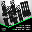 Load image into Gallery viewer, Rhino USA Heavy Duty Ratchet Tie-Down 4-Pack Black 1.6In X 15Ft - Back View