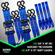 Load image into Gallery viewer, Rhino USA Heavy Duty Ratchet Tie-Down 4-Pack Blue 1.6In X 15Ft - Additional View 7