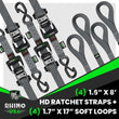 Load image into Gallery viewer, Rhino USA Heavy Duty Ratchet Tie-Down 4-Pack (Gray) 1.6In X 8Ft - Additional View 7