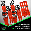 Load image into Gallery viewer, Rhino USA Heavy Duty Ratchet Tie-Down 4-Pack Red 1.6In X 15Ft - Additional View 5