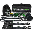 Load image into Gallery viewer, Rhino USA Heavy Duty Ratchet Tie-Downs 2-Pack (Black) 1.6In X 8Ft - Main Product View