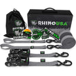 Load image into Gallery viewer, Rhino USA Heavy Duty Ratchet Tie-Downs 2-Pack (Gray) 1.6In X 8Ft - Main Product View
