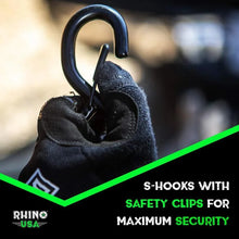 Load image into Gallery viewer, Rhino USA Heavy Duty Ratchet Tie-Downs 2-Pack (Green) 1.6In X 8Ft - Additional View 6