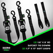 Load image into Gallery viewer, Rhino USA Heavy Duty Ratchet Tie-Downs 2-Pack (Orange) 1.6In X 8Ft - Additional View 5