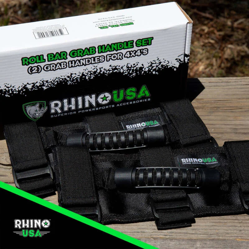 Rhino USA Heavy-Duty Roll Bar Grab Handles - Side View