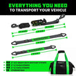 Load image into Gallery viewer, Rhino USA Heavy Duty Vehicle Tie Down Kit (Snap Hook) - Installation View
