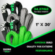 Load image into Gallery viewer, Rhino USA Kinetic Energy Recovery Rope (1In X 30Ft) Green - Installation View