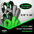 Load image into Gallery viewer, Rhino USA Kinetic Energy Recovery Rope (5/8In X 20Ft) Gray - Installation View