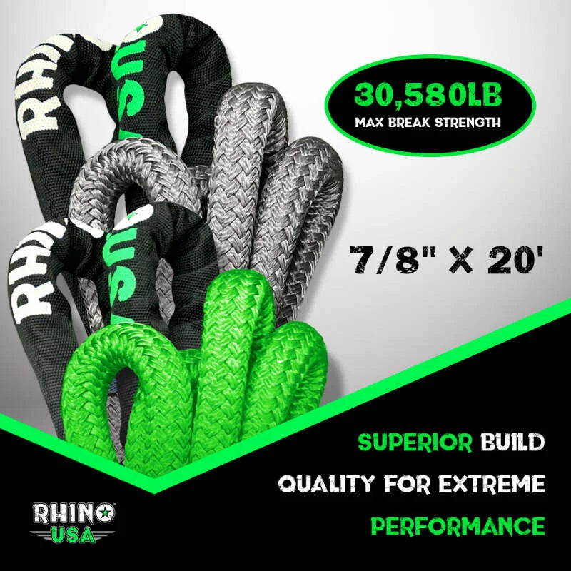 Rhino USA Kinetic Energy Recovery Rope (7/8In X 20Ft) Green - Additional View 7