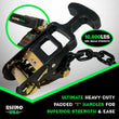 Load image into Gallery viewer, Rhino USA Lasso Straps; Basket Straps - Black - Side View