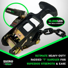 Load image into Gallery viewer, Rhino USA Lasso Straps; Basket Straps - Green - Side View