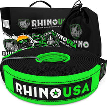 Load image into Gallery viewer, Rhino USA Recovery Tow Strap 2Inx20Ft (Black) - Main Product View