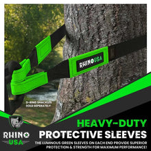 Load image into Gallery viewer, Rhino USA Recovery Tow Strap 3Inx20Ft (Black) - Back View