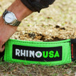 Load image into Gallery viewer, Rhino USA Recovery Tow Strap 4Inx30Ft (Black) - Side View