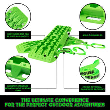 Load image into Gallery viewer, Rhino USA Recovery Traction Boards - Green (Pair) - Back View