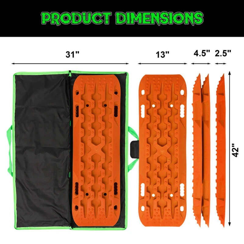 Rhino USA Recovery Traction Boards - Orange (Pair) - Installation View