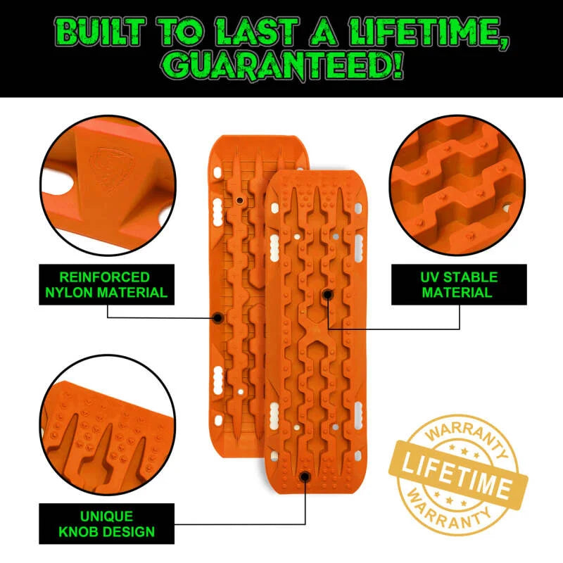 Rhino USA Recovery Traction Boards - Orange (Pair) - Additional View 5
