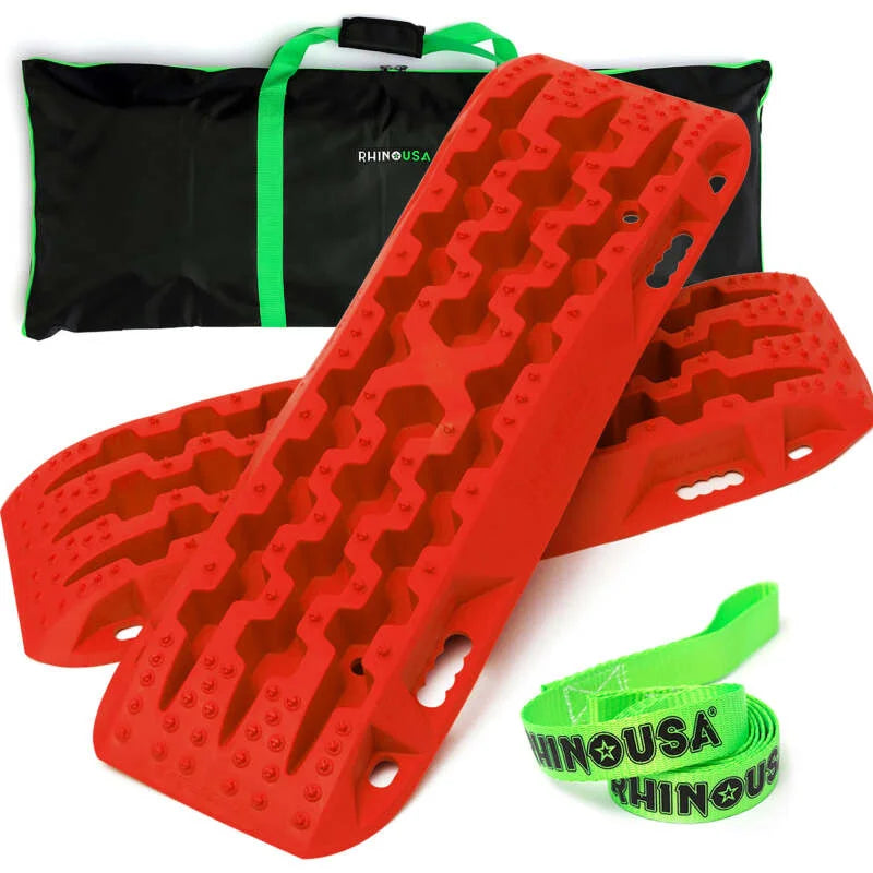 Rhino USA Recovery Traction Boards - Red (Pair) - Main Product View
