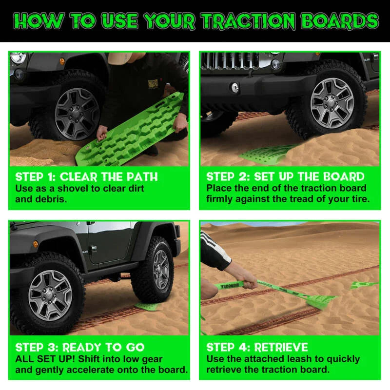 Rhino USA Recovery Traction Boards - Red (Pair) - Installation View