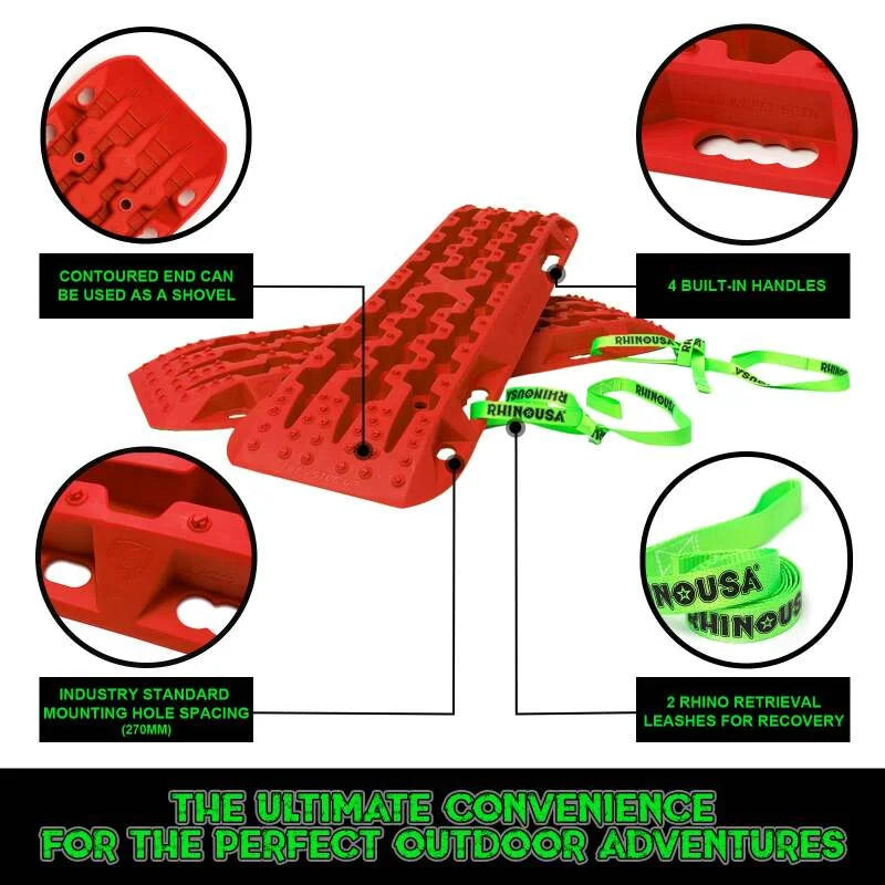 Rhino USA Recovery Traction Boards - Red (Pair) - Additional View 5