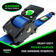 Load image into Gallery viewer, Rhino USA Retractable Ratchet Straps (2Pk 2Inx10Ft) Blue - Back View