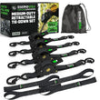 Load image into Gallery viewer, Rhino USA Retractable Ratchet Straps (4Pk 1Inx10Ft) (Black)