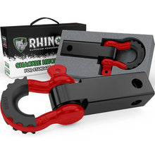 Load image into Gallery viewer, Rhino USA Shackle Hitch Receiver W/ D-Ring (Red) - Main Product View