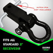 Load image into Gallery viewer, Rhino USA Shackle Hitch Receiver W/ D-Ring (Red) - Back View