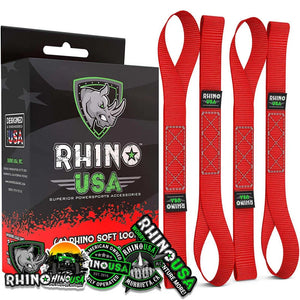 Rhino USA Soft Loops Motorcycle Tie-Down Set 4-Pack Red - Main Product View