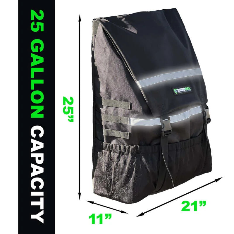 Rhino USA Spare Tire Trash Bag - Black - Back View