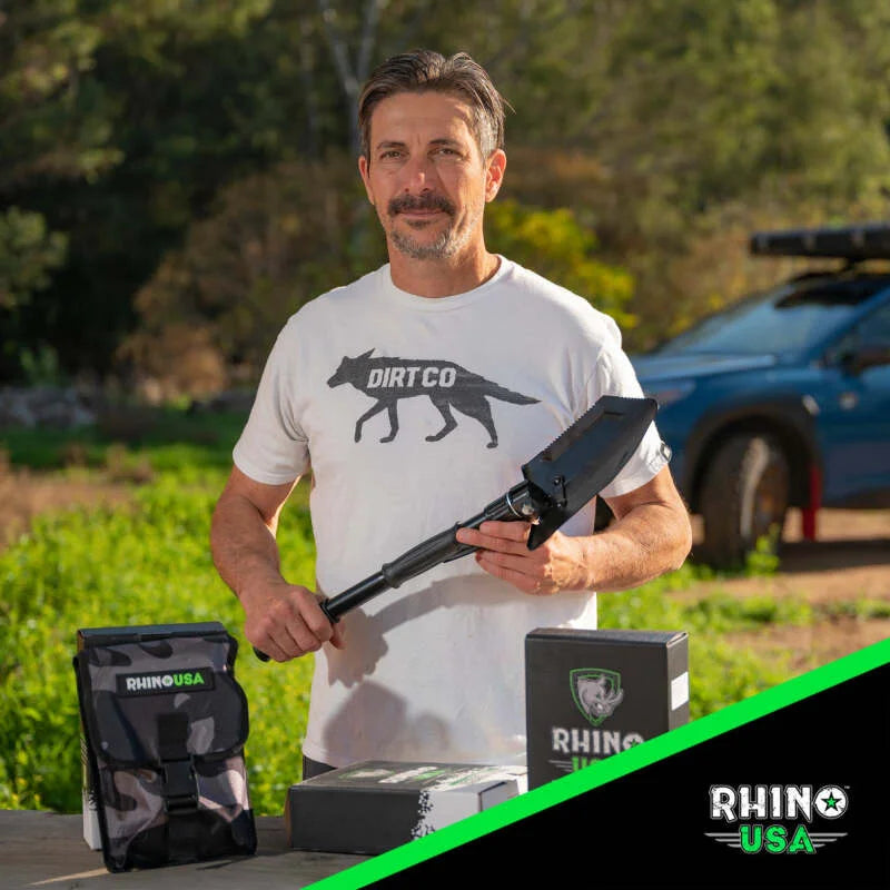 Rhino USA Straight Handle Recovery Shovel W/Pick - Installation View