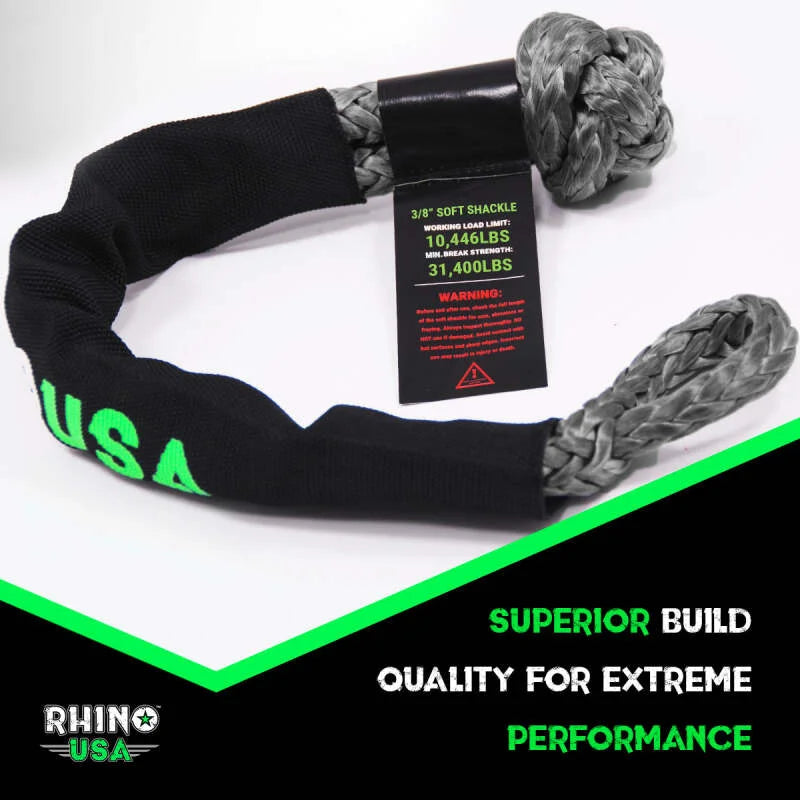Rhino USA Synthetic Soft Shackle Gray - Installation View