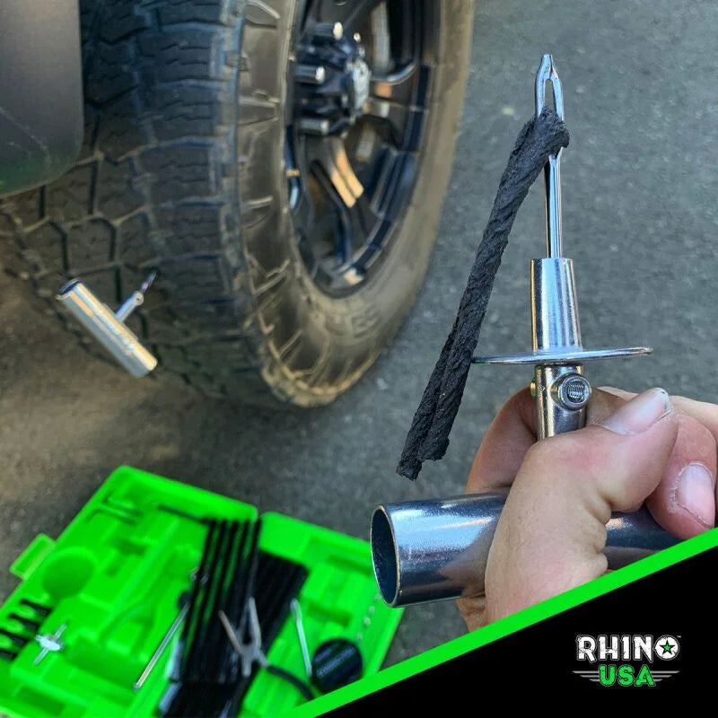 Rhino USA Tire Repair Plug Kit, 86 Pieces - Side View