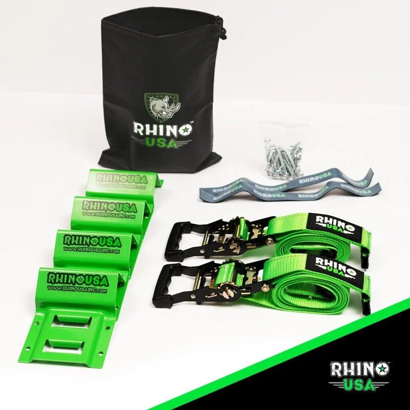 Rhino USA Utv Wheel Chock Tie-Down Kit (4-Wheel Kit) (Green) - Additional View 5