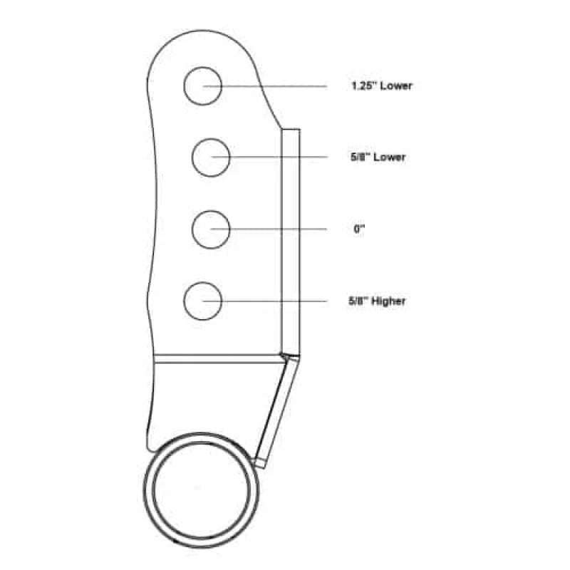 Ridetech 2015+ Ford F-150 2WD/4WD Adjustable Rear Shackles - Side View