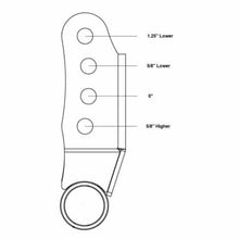 Load image into Gallery viewer, Ridetech 2015+ Ford F-150 2WD/4WD Adjustable Rear Shackles - Side View