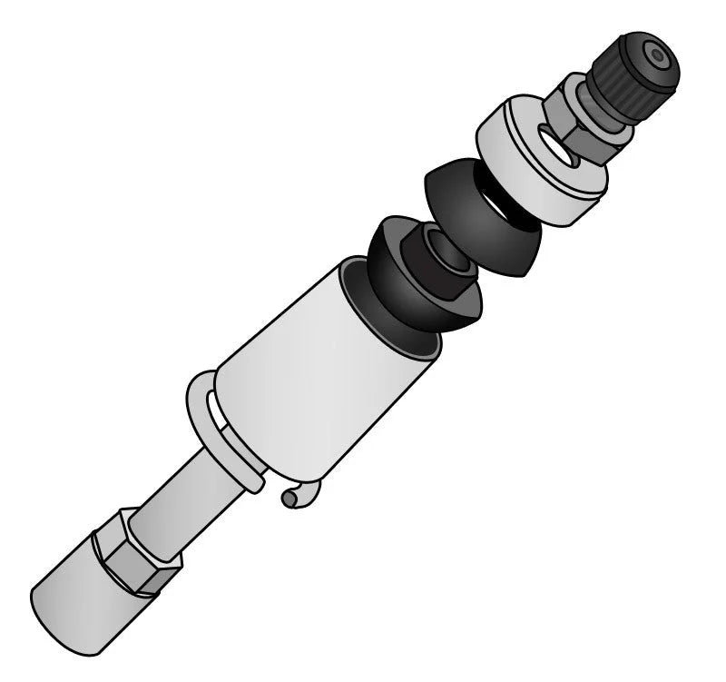 Ridetech 3.75in Tall Stud Mount for ShockWaves CoilOvers - Side View