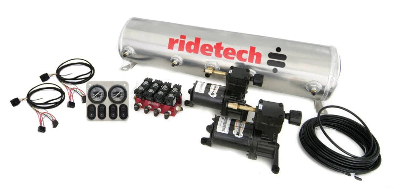 Ridetech 5 Gallon 4-Way Analog Air Ride Compressor Leveling System - Main Product View