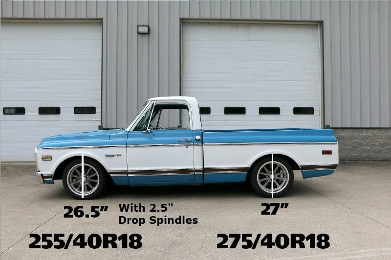 Ridetech 63-72 Chevy C10 Small Block StreetGRIP Front Coil Springs Pair - Side View