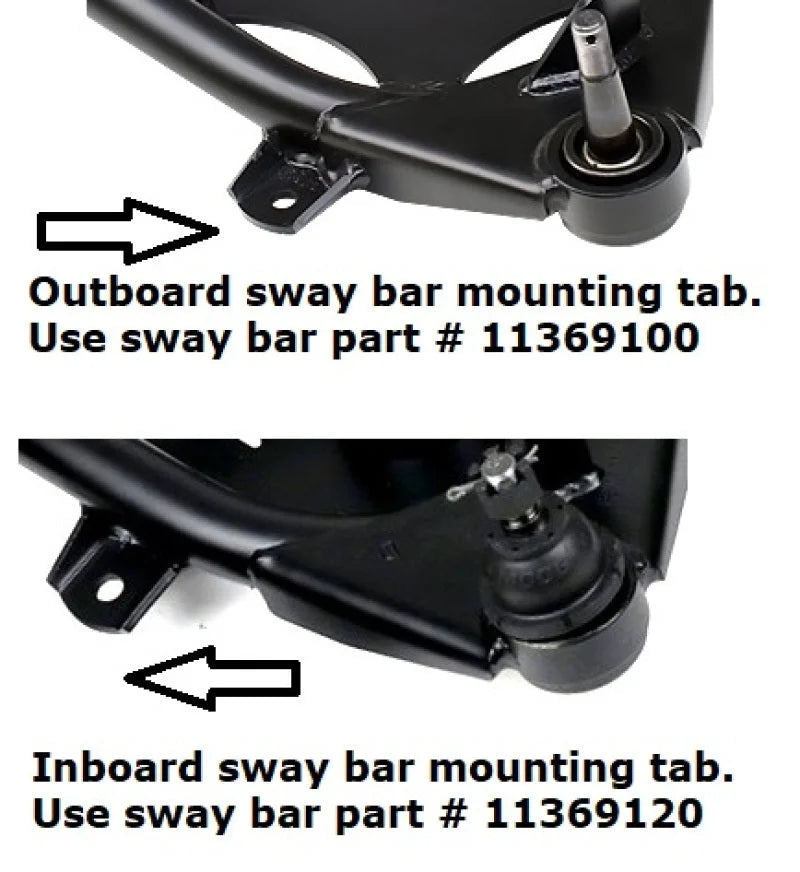 Ridetech 63-87 Chevy C10 Front MUSCLEbar Sway Bar use with Ridetech StrongArms - Side View