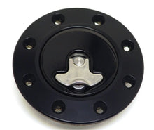 Load image into Gallery viewer, Ridetech 66-67 Chevy Nova Locking Gas Cap (Black Anodized) - Main Product View