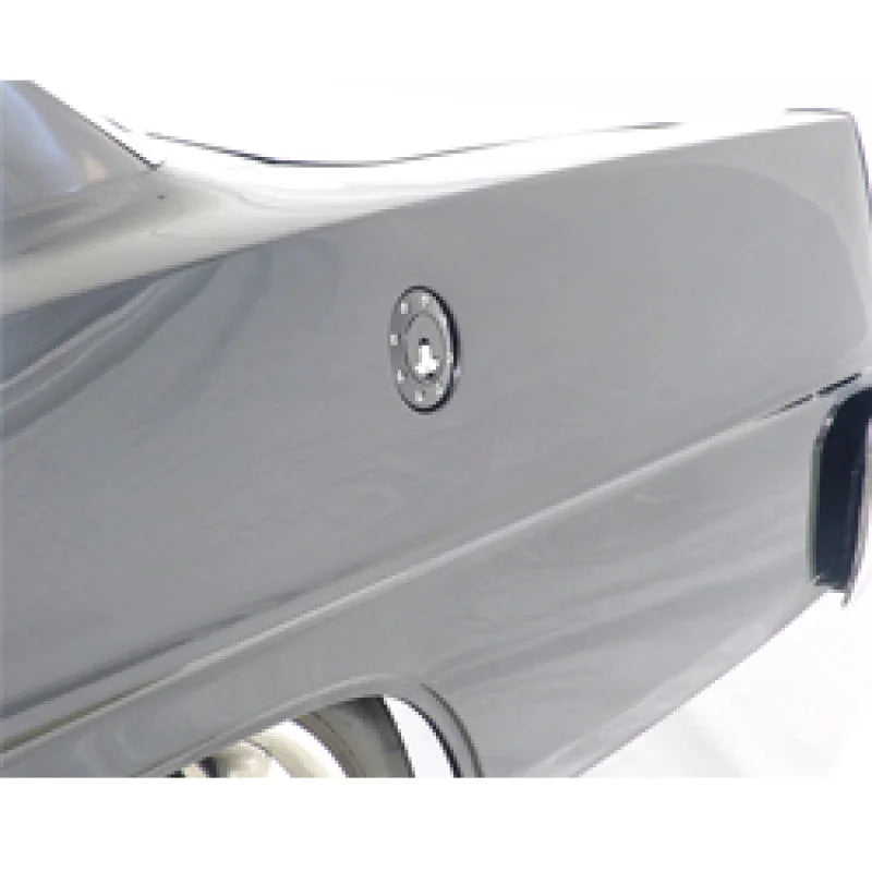 Ridetech 66-67 Chevy Nova Locking Gas Cap (Black Anodized) - Detail View
