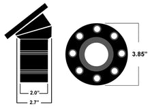 Load image into Gallery viewer, Ridetech 67-68 Camaro Locking Gas Cap (Black Anodized) - Side View