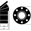 Load image into Gallery viewer, Ridetech 67-68 Camaro Locking Gas Cap (Clear Anodized) - Side View