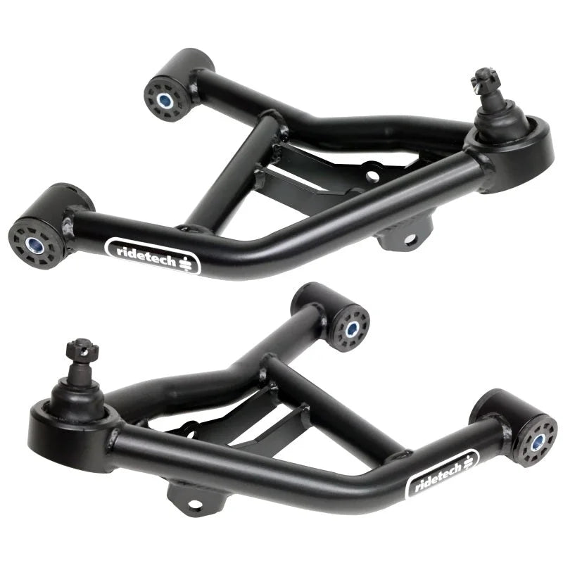 Ridetech 68-72 GM A-Body w/ Pin Spindle & (Stock) 60.25in Flange to Flange Width Momentum Chassis - Side View