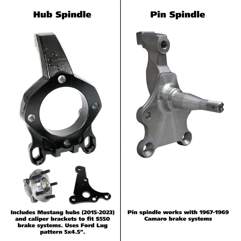 Ridetech 70-81 Chevrolet Camaro / Pontiac Firebird (2nd Gen) Front Perf. Subframe w/ Hub Spindle - Installation View