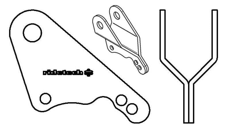 Ridetech 8in and 9in Ford Panhard Bar Bracket - Side View