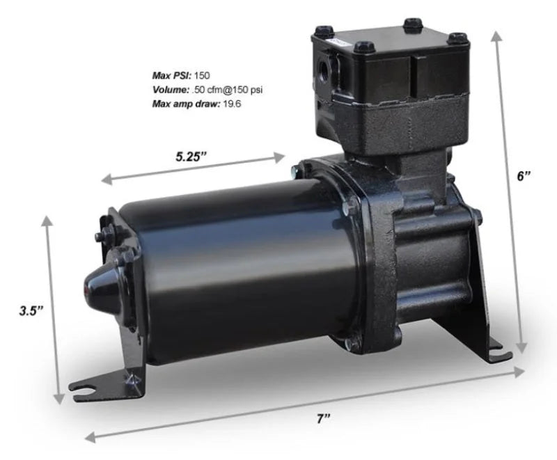 Ridetech Air Compressor 309 Model Thomas - Side View