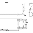 Load image into Gallery viewer, Ridetech Air Tank 2 Gallon Aluminum w/ 2- 1/4in Ports and 1- 1/8in Port - Side View